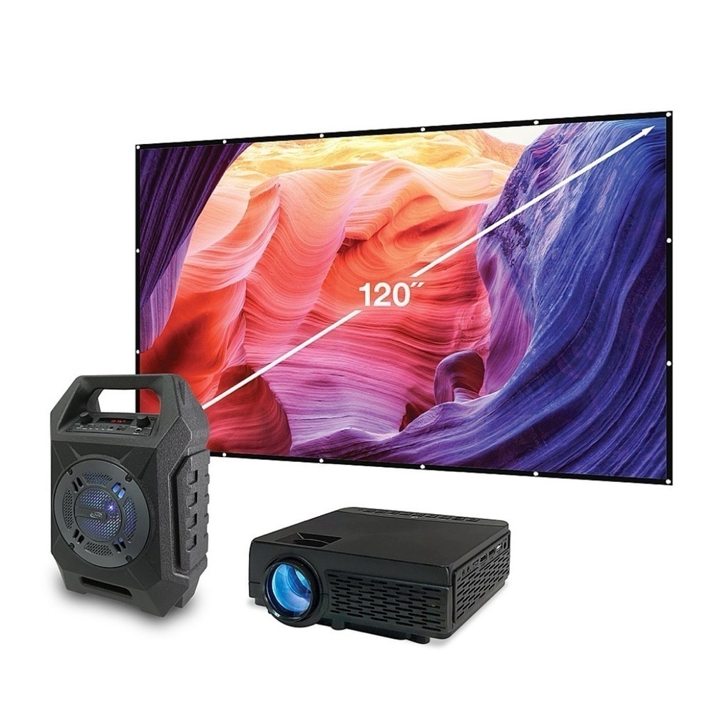 iLive Pop-up Movie Theater Projector Bundle
